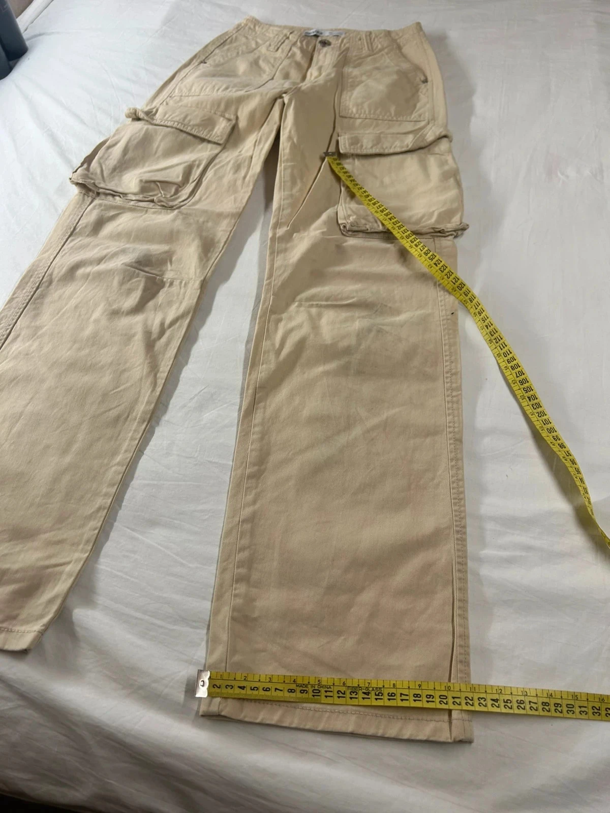 Creamy beige high-waisted Bershka jeans – photo 5